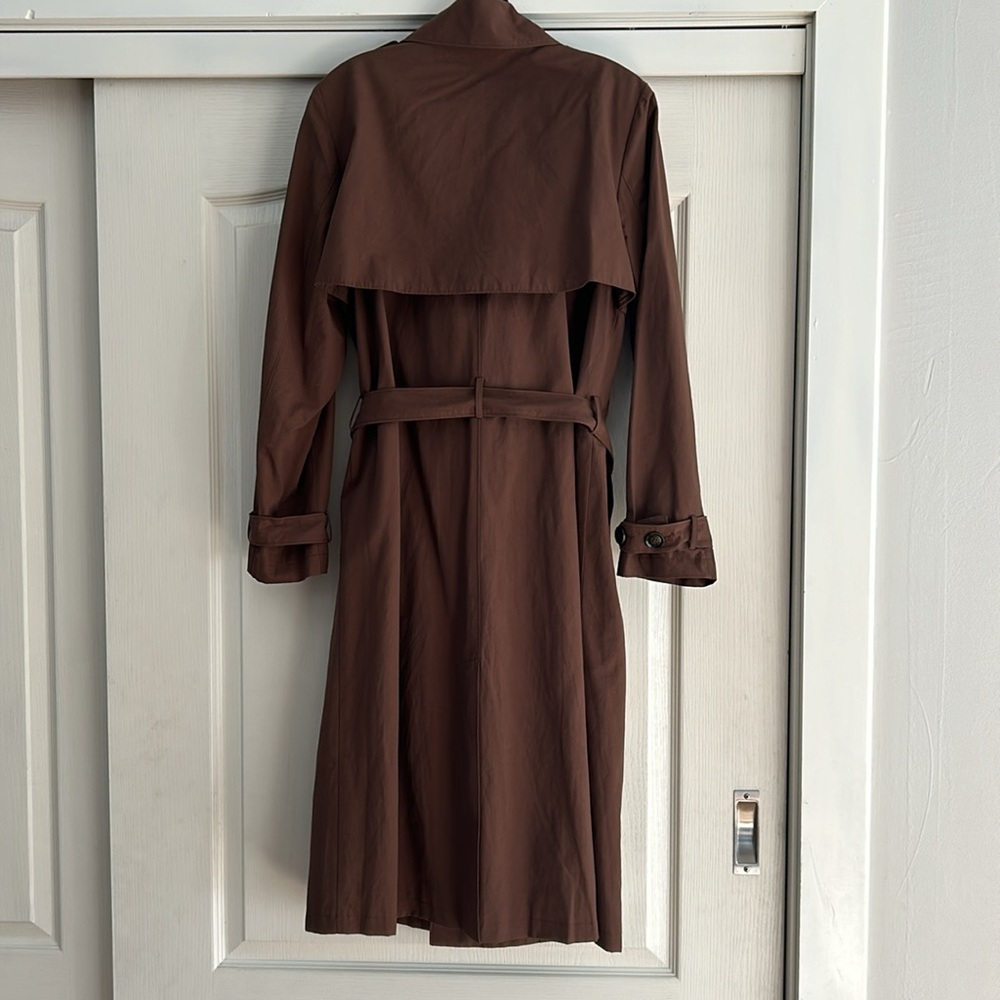 Amazon The Drop Trench Coat Brown Size Small - Picture 7 of 7